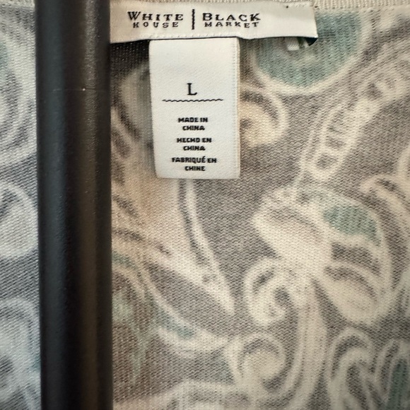White House Black Market Black and Teal sweater Size L - Picture 5 of 10